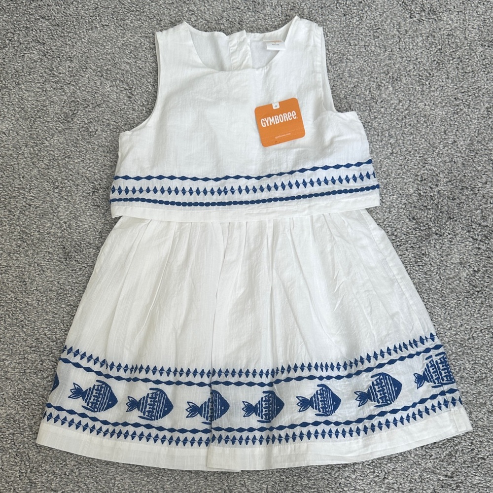 Gymboree Sleeveless Dress with Blue Fish Design